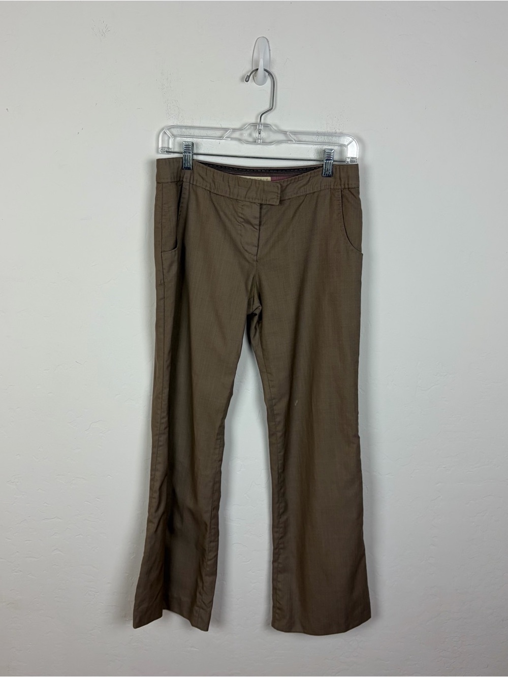 Stella McCartney Mid Rise Straight Leg Wool Pants